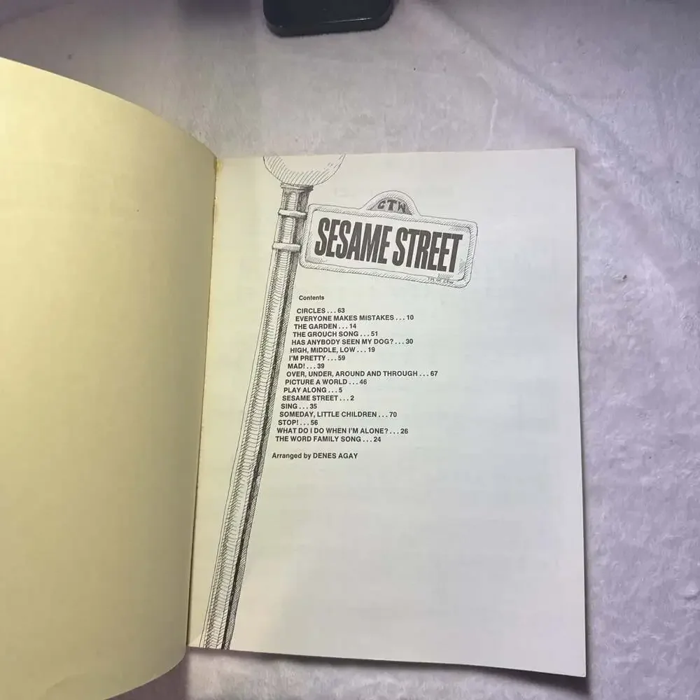 Vintage Sesame Street Songbook Vol. 2 Piano Vocal Sheet Music Warner Records